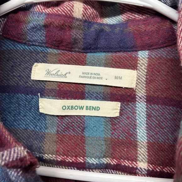 Woolrich Shirt Mens M Oxbow Bend Button Up Cotton Flannel Long Sleeve Shirt - Picture 2 of 3